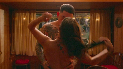 Hottest Ángela Torres Scene in Rap Battlefield. Sexy, couple, exposed back. 990290