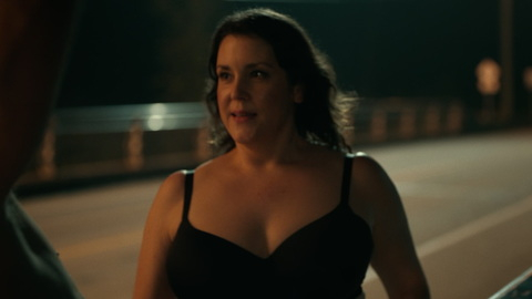 Yellowjackets's Sexiest Scenes with Melanie Lynskey. Underwear, black bra, bridge. 963672