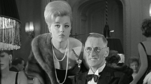 A Hard Day's Night's Sexiest Scenes with Margaret Nolan. Sexy, beehive hair, black dress. 965814