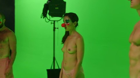 Nudes of Underwear Wearing Woman from This Game's Called Murder. Breasts, Underwear, clown mask, clown nose. 966264