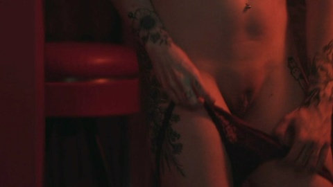 Zelda Zemzare Naked as Cheerleader model. Bush, Underwear, Tattoos, close up. 971139