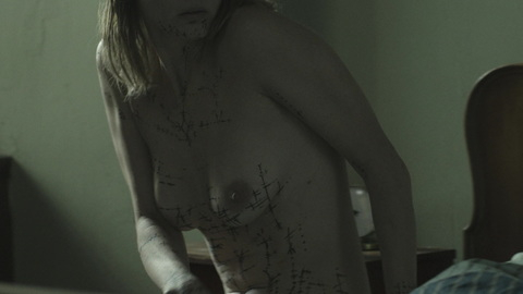 Małgorzata Bela Naked in Cracow Monsters. Breasts, Tattoos, bed. 972294
