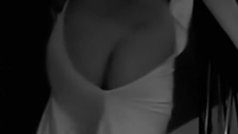 Kylie Minogue Naked as Self. Butt, black and white, low cut dress. 972363