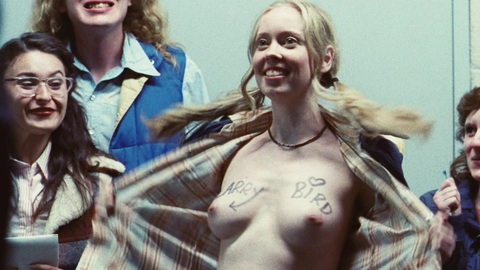 Katherine Taylor Naked as Female Fan. Breasts, blonde, body paint. 974451