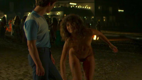 Begoña Vargas Naked in Outlaws. Breasts, Bush, CMNF, Skinny Dipping. 978805