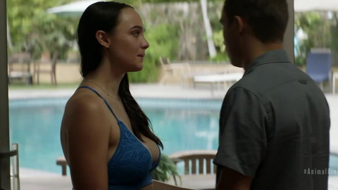 Hottest Stevie Lynn Jones Scene in Animal Kingdom. Bikini, blue bikini, brunette. 980558