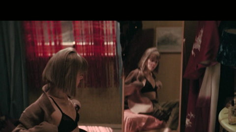 Sexiest Antonia Campbell-Hughes Scene in Cordelia. Underwear, bedroom, black bra. 979537