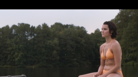 The Time Capsule's Sexiest Scenes with Brianna Hildebrand. Bikini, lake, orange bikini. 980085