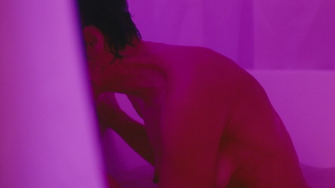 Tarryn Wyngaard Naked as Jaz. Breasts, close up, pink lighting. 980349