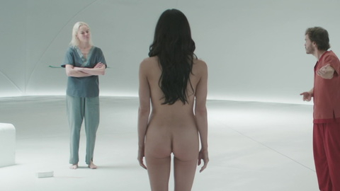 Simone from The Immaculate Room Naked. Butt, CMNF, brunette. 980405