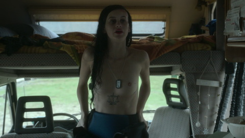 Milena Smit Nude in The Girl in the Mirror. Breasts, brunette, in camper. 980440
