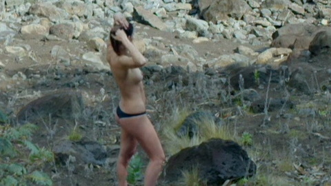 Dominique Braun Nude in Get Away If You Can. Breasts, Underwear, outdoors, rocks. 980686