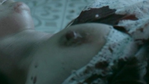 N/A from American Horror Stories Naked. Breasts, blood, breasts over bra. 980693