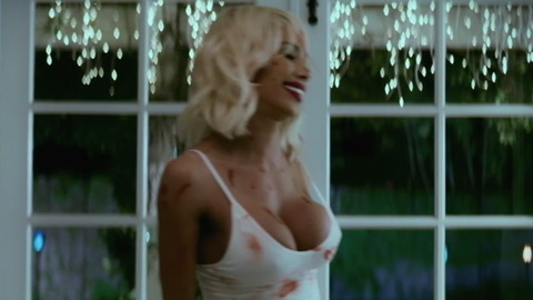 Hottest Zoey Scenes. Sexy, blonde wig, cleavage. 980727