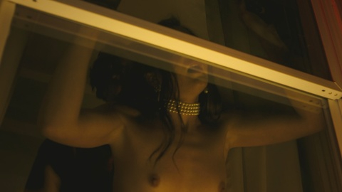 Prostitute from City on a Hill Naked. Breasts, Sexy, against window, brunette. 980747