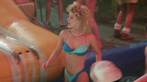 Sexiest Lynda Wiesmeier Scene in Real Genius. Bikini, blonde, necklace. 980971