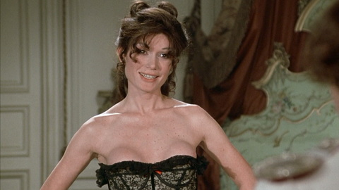 Hottest Olga Georges-Picot Scene in Love and Death. Sexy, black lingerie, cleavage. 981128