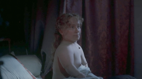 Mathilde from The Serpent Queen Naked. Breasts, in bed, little person. 981275
