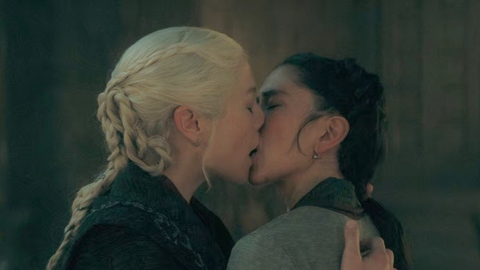 Sexiest Emma D'Arcy Scene in House of the Dragon. Lesbian, Sexy, SFW, blonde. 1002493