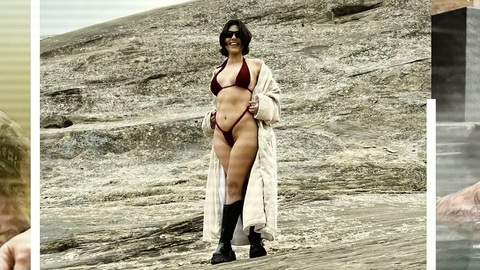 Sexiest Scenes of Self from The Kardashians. Bikini, SFW, outside. 1001495