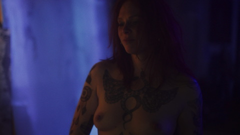Henny Reents Nude in Black Butterflies. Breasts, Tattoos, dark. 981688