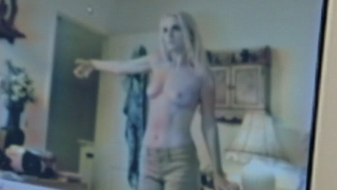 Sandra (segment "The Gawkers") from V/H/S/99 Naked. Breasts, monitor, topless. 981797