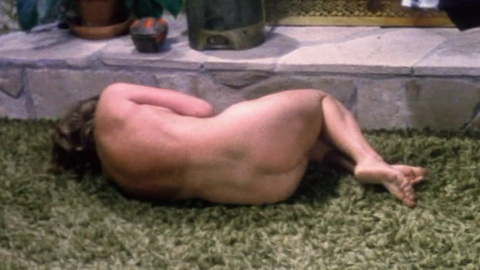 Flo from The Love Butcher Naked. Butt, brunette, curled up. 982001