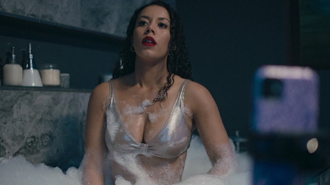 Sexiest Nicôle Lecky Scene in Mood. Sexy, Underwear, bathroom, bubble bath. 982207