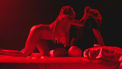 Amandla Stenberg Naked in My Animal. Breasts, Lesbian, Sexy, braids, crawling across bed. 992035