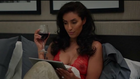 Sexiest Gloria El-Achkar Scene in All the Queen's Men. Sexy, Underwear, cleavage, drinking wine. 984049
