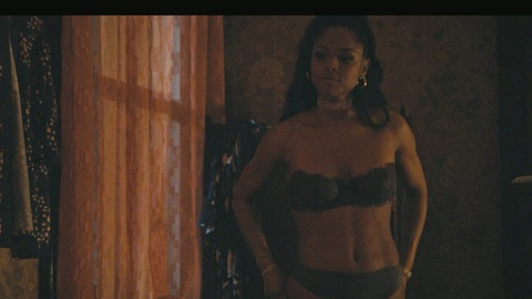 Hottest Ash Santos Scene in Mayor of Kingstown. Sexy, Underwear, changing clothes, cleavage. 985262