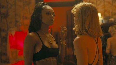 Sexiest Scenes of Coco from Mayor of Kingstown. Sexy, backstage, black top. 984167