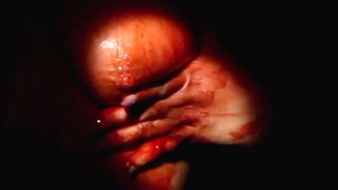 Angela Basolis Naked in The Outwaters. Breasts, covered in blood, dark. 984865