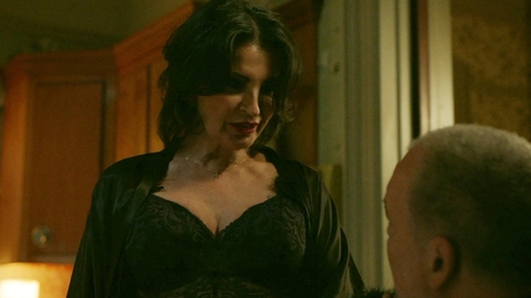Godfather of Harlem's Sexiest Scenes with Kathrine Narducci. Sexy, black lingerie, cleavage. 986088