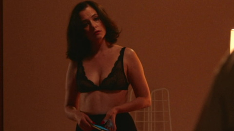 Sexiest Parker Posey Scene in Beau Is Afraid. Underwear, bedroom, black bra. 989347