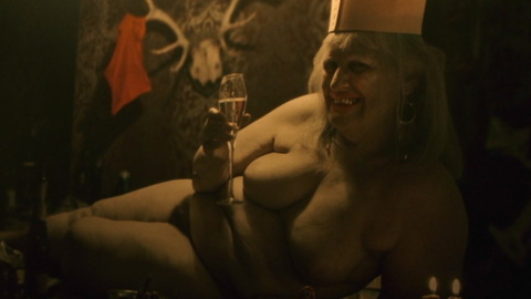 Lionel's Mum from Feed Me Naked. Breasts, Bush, full frontal, grey hair. 987575