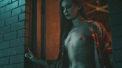 Lara Schwerdt Nude in Skinford: Death Sentence. Breasts, left breast, open robe. 990220