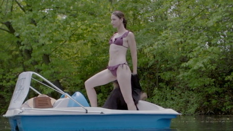 Sexiest Katie Parker Scene in Angry Neighbors. Bikini, boat, water. 990265