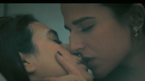 Special Ops: Lioness's Sexiest Scenes with Laysla De Oliveira. Lesbian, couple, kiss. 991560