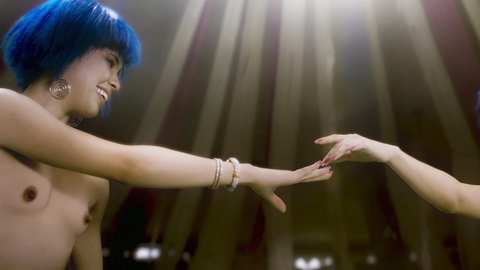 Amanda Britto Nude in The Great Mystical Circus. Breasts, blue hair, circus. 991744