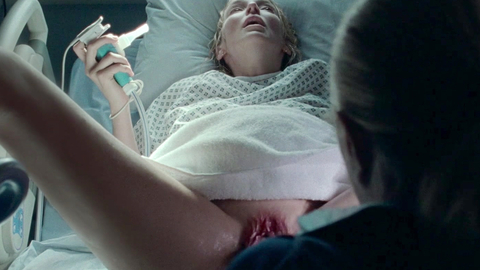 Jodie Comer in The End We Start From (2023) Bush Prosthetic Birthing Bush 996987
