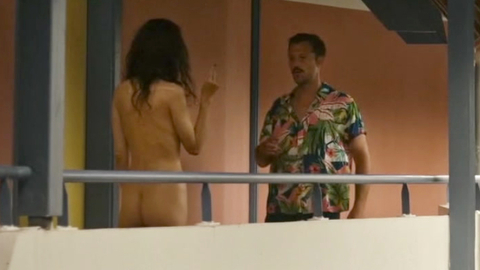 Émilie Caen Naked in Hawaii. Butt, balcony, brunette. 992491