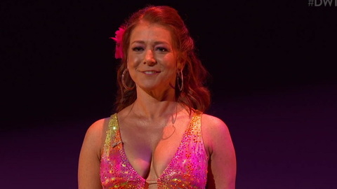 Hottest Alyson Hannigan Scene in Dancing with the Stars. Sexy, cleavage, deep v. 992576