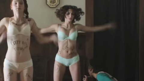 Hottest Mischa Scenes. Sexy, Underwear, blue bra, blue panties. 992829