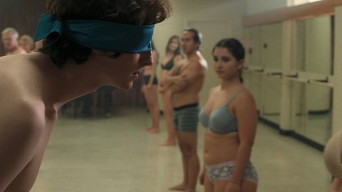 Sexiest Amanda Arcuri Scene in Fingernails. Underwear, blindfolded guy, brunette. 993913