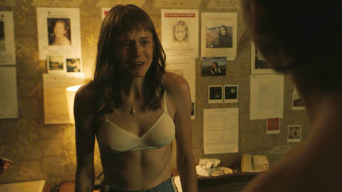 A Murder at the End of the World's Sexiest Scenes with Emma Corrin. Underwear, arguing, brunette. 994956