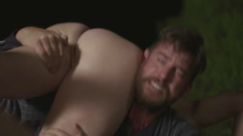 Lara Levonde Body Double from Godless: The Eastfield Exorcism Naked. Bush, Butt, backburger, being carried by man. 994913