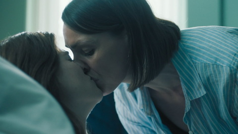 Vigil's Sexiest Scenes with Rose Leslie. Lesbian, SFW, kiss. 997368