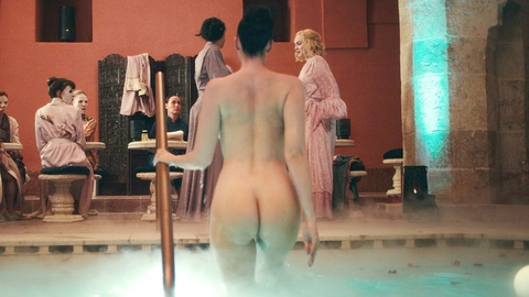 Stephanie Corneliussen Naked as Viktoria. Butt, Sexy, brunette, getting out of pool. 998685