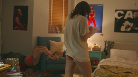Hottest Melissa Benoist Scene in The Girls on the Bus. Underwear, bedroom, big shirt. 999038